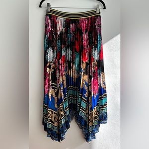 ALICE+OLIVIA Katz Sunburst Floral Pleated Maxi Skirt Size 6